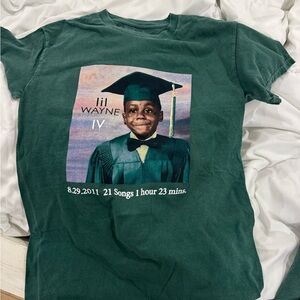 Green Graphic T-Shirt with Lil Wayne Design